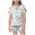 thumbnail image 1 of MIASHUI Easter Kid DIY Hand Painted Homewear Set Colouring Pajama Sets for Boy and Girl,White,6-7 Years, 1 of 4