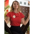 thumbnail image 2 of Daisy Hand Drawn Blessed Text    T-Shirt Women -Image by Shutterstock, Female Large, 2 of 4