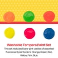 thumbnail image 5 of Washable Tempera Paints, 1 Pint Bottles, Assorted Neon Fluorescent Colors, Set of 6, 5 of 10