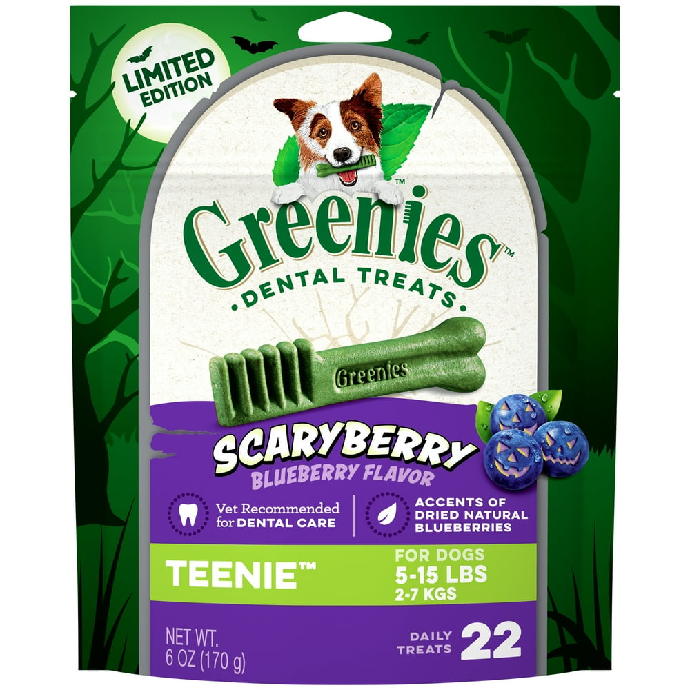 GREENIES ScaryBerry Blueberry Flavor TEENIE Halloween Natural Dental