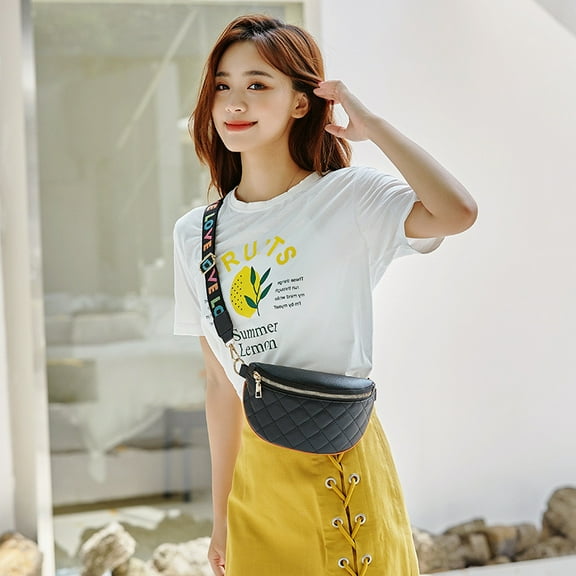 Leatherboss Women’s Vegan Leather Crossbody Bag with Designer Strap, Black