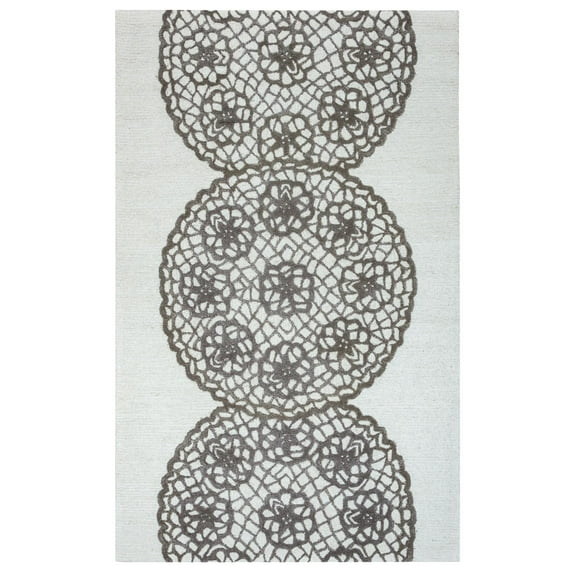 Rizzy Dimension DI2456 White, Gray 10' x 14' Rug