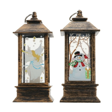 

2Pcs Christmas Wind Lamps Desktop Night Light Creative Party Ornaments