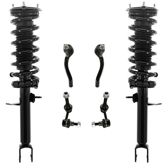 Detroit Axle - RWD Front Struts Kit for 2006 2007 INFINITI M35, 2 Struts with Coil Spring Assembly 2 Sway Bar Links 2 Outer Tie Rod Ends Replacement Suspension Kit