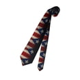 thumbnail image 5 of Men'S Tie Retro Puerto-Rico-Flag Print Polyester Necktie - One Size, 5 of 7