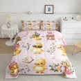 thumbnail image 2 of Homewish Kawaii Yellow Duck Boy Girl Bedding Comforter Set 2pcs,Cartoon Flowers Animal Twin Comforter Sets Microfiber,Dreamy Princess Breathable Bedding Set,Luxury Bedroom Decor,Reversible, 2 of 8