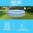 thumbnail image 2 of Bestway Fast Ensemble Piscine Gonflable Ronde 13 Pieds x 33 Pouces, Imprimé Rotin, 2 of 10