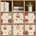 thumbnail image 4 of Collapsible Oxford Fabric Storage Cubes with Handles, Large Mid Foldable Oxford Cloth Bins Set of 2/6, Closet Organizers for Shelves Clothes Home Kitchen Toy - Snow Cake Gift Christmas, 4 of 7