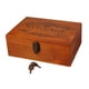 thumbnail image 3 of Caja de madera para recuerdos, caja para baratijas, con cerradura, multiusos, diseño antiguo con llaves 322x237x122cm, 3 of 9
