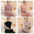 thumbnail image 4 of Women's Fleece Lined Thermal Top and Pants Set for Cold Weather Comfortable High Neck Long Sleeve Winter Layering, 4 of 17