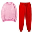 thumbnail image 3 of Womens 2 Piece Outfits Sweatsuit Sets Casual Solid Crew Neck Long Sleeves Pullover Fall Fashion Sweatpants S-3XL, 3 of 6