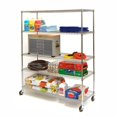 thumbnail image 6 of Seville Classics UltraDurable 5-Tier NSF-Certified Steel Wire Shelving with Wheels, 60" W x 24" D x 72" H, Chrome, 6 of 8