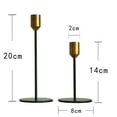 thumbnail image 4 of Portavelas negros para candelabros: portavelas cónico dorado, centro de mesa con soporte de velas vintage Sincero  Hogar, 4 of 5