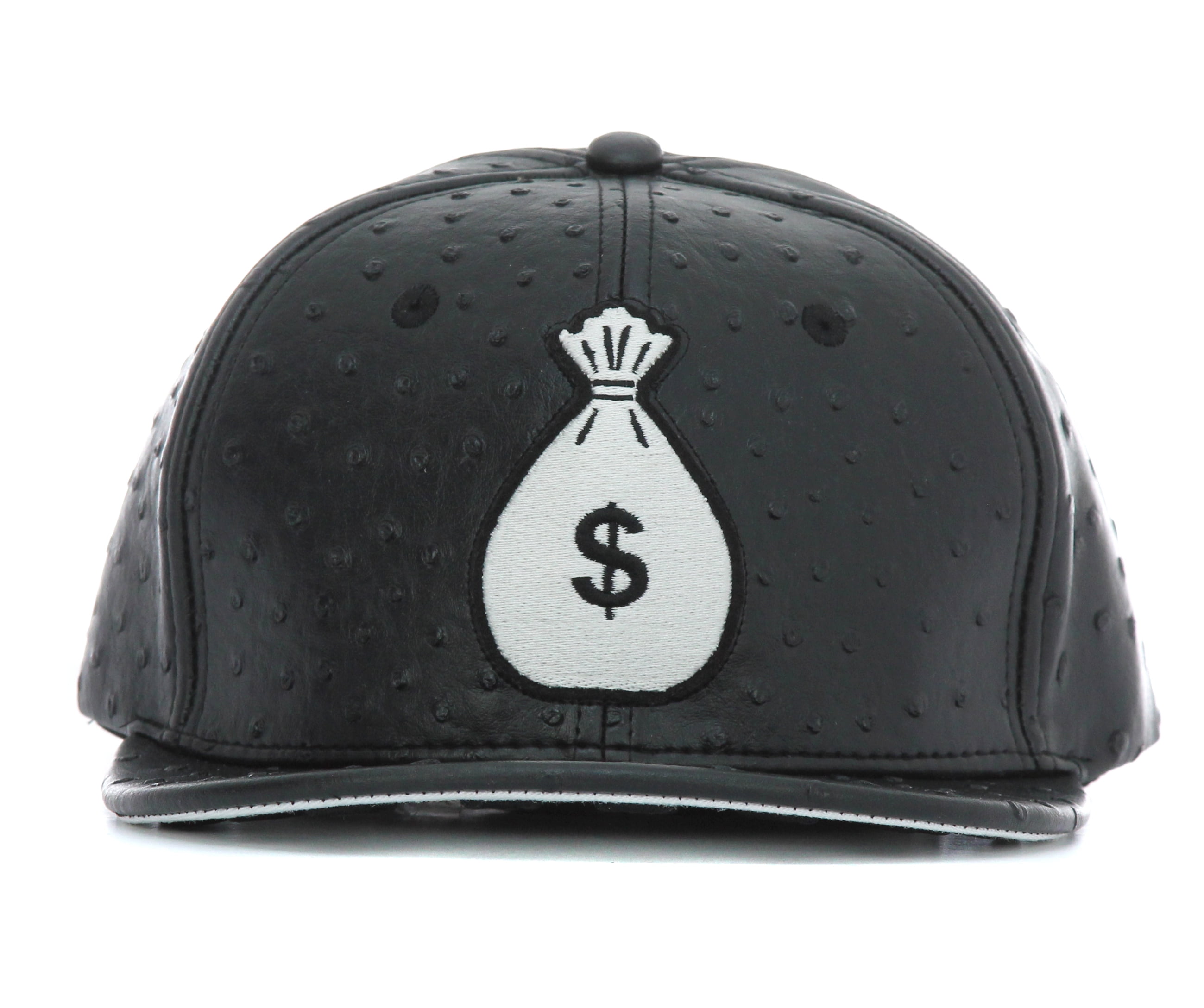 Rich Gang Money Bag Embossed Faux Leather Snapback Hat