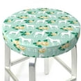thumbnail image 3 of Vsdgher Horse And Flower Print Stool Covers Round,Stretch Round Stool Covers Washable Stool Cushion Slipcover Elastic Chair Covers for 12-14 Inch Chair, 3 of 7