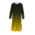 thumbnail image 5 of CYRBOKO Girls Long Sleeve Dresses, Gift A-line Casual Gradient Dresses for Girls Yellow Size 10-11T, 5 of 6