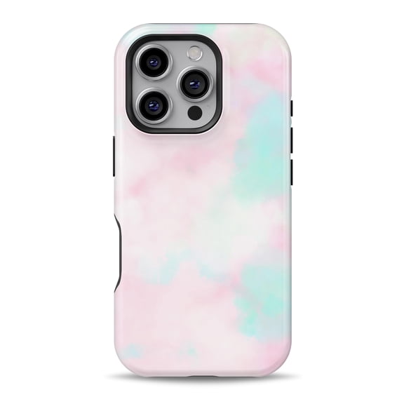DesignSkinz Scratch-Resistant Hard Slim Case Compatible with iPhone 16 (Compatible with MagSafe) - Pretty Pastel Clouds V7