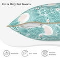 thumbnail image 5 of Haiem Swan And Flowers4 Print Velvet Soft Solid Decorative Square Throw Pillow Covers Set with Elegant Piping Christmas Cushion Case for Sofa Bedroom Car-16"x16", 5 of 8