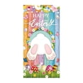 thumbnail image 2 of YaoZQ Happy Easter Door Cover, Cute Bunny and Ears on Colorful Wood Background, Spring Holiday Front Door Decoration Banner, Multicolor, 35 x 71 in, 2 of 7