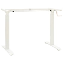Casafoyer Manual Height Adjustable Standing Desk Frame Hand Crank White