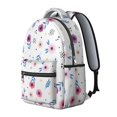 thumbnail image 2 of Pioneer Flower Floral Print Pattern Backpack for School, Cute School Bag with Adjustable Shoulder Straps and Padded Back, 15.3"x11"x7.1", 2 of 5