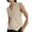 Khaki, variant on Button Up Asymmetrical Womens V Neck Hem Work Office Suit Vests Waistcoat Vest Sleeveless Blazers