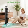 thumbnail image 4 of Atilioo Tower Fan with Remote, 35" Bladeless Standing Floor Fan with 5 Speeds, 64° Oscillation,12H Timer, Quiet Operation & Sleep Mode, Black, 4 of 9