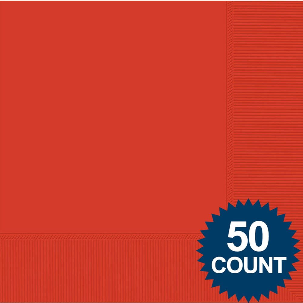 Amscan Red 2 Ply Luncheon Napkins 50 Ct Walmart Com