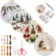 thumbnail image 1 of Set de 4 juegos de bordado navideño para principiantes con accesorios, 1 of 7