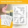 thumbnail image 2 of 4 Sheets Water Soluble Embroidery Stabilizers 11.69x8.27 Inches Floral Corner Stick and Stitch Embroidery Paper Adhesive Embroidery Transfer Paper for DIY Shirts Coats Bags, 2 of 9