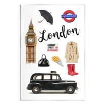 Stupell Industries London Glam Travel Town & City Painting Unframed Art Print Wall Art, 10 x 15