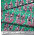 thumbnail image 2 of Soimoi Poly Georgette Fabric Leaves & Floral Artistic Print Fabric by The Yard 42 Inch Wide, 2 of 4