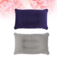 thumbnail image 3 of MasteelfCA 2pcs PVC Flocking Inflatable Pillows Ultralight Neck Pillows Portable Inflation Cushion for Outdoor Hiking Travel Camping(Gray/Deep Blue), 3 of 8