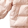 thumbnail image 5 of Kids Winter Hooded Puffer Coat, Girls Thick Warm Windproof Long‑Sleeve Solid Color Outerwear for Cold Winter Days | CSEONE, 5 of 9