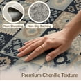 thumbnail image 6 of ODIKA 5'x7' Washable Area Rug Non-Slip, Low Pile, Stain Resistant Pvc Bottom Geometric Motif Contemporary Splicing Furnishing for Guest Room, Lounge, Apartment, 6 of 7
