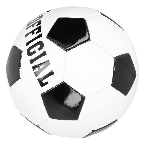 ballon noir et blanc Ballons de football en cuir PU taille 5