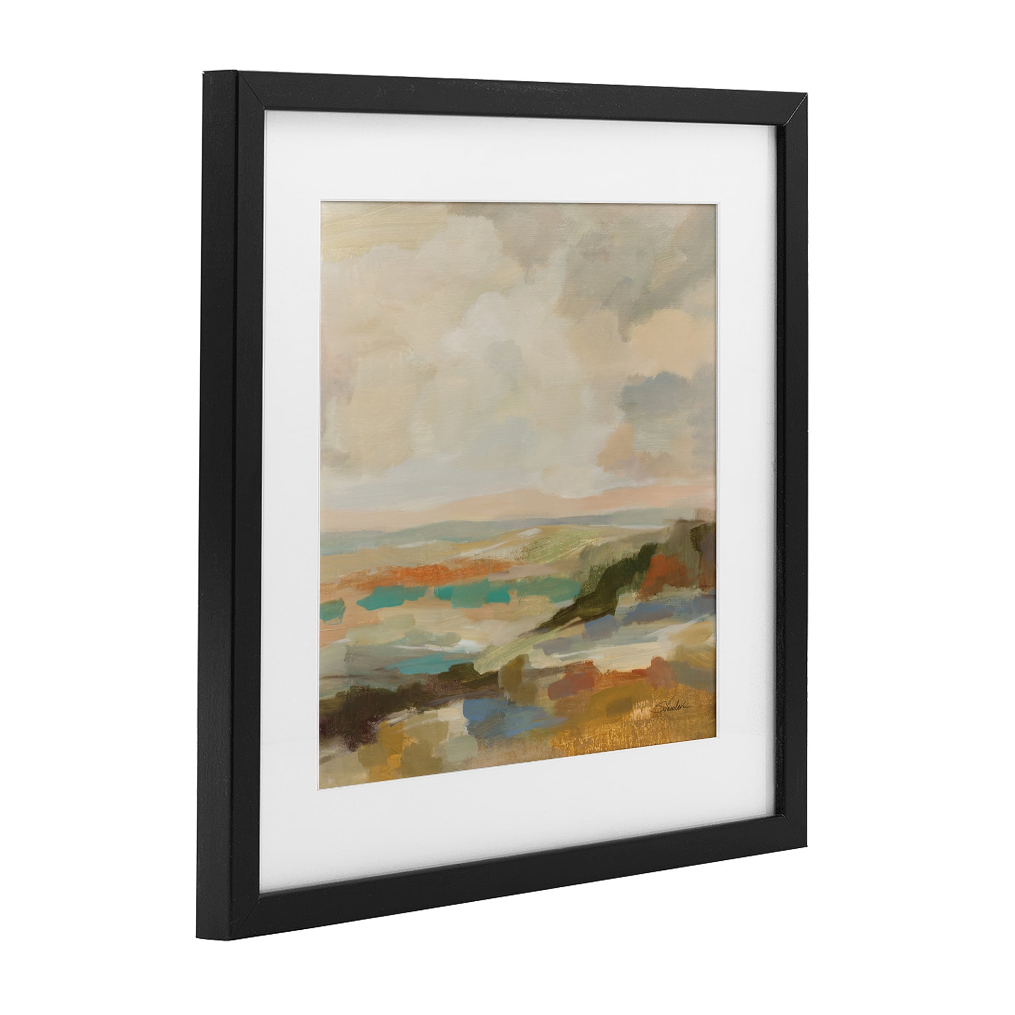 Stupell Industries Muted Harmony Palette Black Framed Print Under Glass, design by Silvia Vassileva