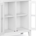 thumbnail image 6 of Simpli Home Artisan 30 inch Wide Solid Wood Transitional Low Storage Cabinet in White, 6 of 8