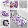 thumbnail image 6 of Purple Lavender Bath Mat 3 Piece Bathroom Rug Set, Farmhouse Pastoral Botanical Floral Non Slip Bath Rug Contour Mat and Toilet Lid Cover, Absorbent Shower Mats Soft Bath Rugs and Mats Sets, 6 of 8