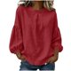 thumbnail image 1 of Camisetas de Manga Corta para las Mujeres Camisetas de Cuello Redondo con Suéter de Color Sólido de Ajuste Suelto Camisetas Y Camisetas de Manga 3/4, 1 of 5