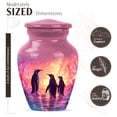 thumbnail image 2 of JAGASY Penguin Memorial Urn for Ashes Adult Male, Pink Small Urns for Ashes Keepsake, Snowy Glacier Decorative Urns for Couple, Icy Water Cremation Urn for Husband & Wife, (3 Inch), 2 of 7