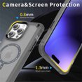thumbnail image 6 of Jiahe Cover for iPhone 14 Pro Max, Compatible with MagSafe Case,Slim Shockproof Lightweight Soft TPU Bumper Metal Button Matte Clear Hard PC Back Cover, gray, 6 of 7