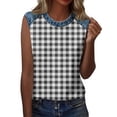 thumbnail image 5 of Trgacdwlo Plaid Womens Tank Tops Crew Neck Raglan Women's Sleeveless Shirts Color Block Summer Beach Vintage Women's Tunics, 5 of 6