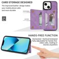 thumbnail image 2 of SaniMore for iPhone 15 PU Leather Case RFID Blocking, Back Magnetic Button Flip Wallet Cover Built-in Card Slot & Multi-Angle Kickstand Ultra-Thin Full Body Protective Shell, Purple, 2 of 6