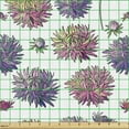 thumbnail image 2 of Floral Sofa Upholstery Fabric by the Yard, Hand Drawn Like Aster Flowers Drawing Repetitive Print on a Plain Background, Decorative Fabric for DIY and Home Accents, Violet Pink Cream by Ambesonne, 2 of 5