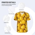 thumbnail image 4 of Balery Ripe Yellow Lemon Baseball Jersey for Men Casual Button Down Shirts Short Sleeve Active Team Sports Uniform-3X-Large, 4 of 9