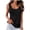 Black, variant on Edvintorg Workout Tank Tops Women Summer Sleeveless Vest Casual All-Match Sexy U-Neck Ribbed Loose T-Shirt Top
