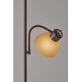 thumbnail image 6 of Mainstays 72'' Brown Combo Floor Lamp with Reading Light, Modern Design, 6 of 8