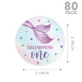 thumbnail image 5 of Koyal Wholesale 2" Birthday Mermaid Round Cupcake Toppers DIY, Shellabrating One Pastel Mermaid Theme for Kid, 20-Pk, 5 of 5