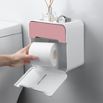 thumbnail image 4 of Caja de papel higiénico simple y creativa sin perforar, rollo de papel impermeable, caja de papel higiénico, caja de papel creativa para el hogar montada en la pared, 4 of 5